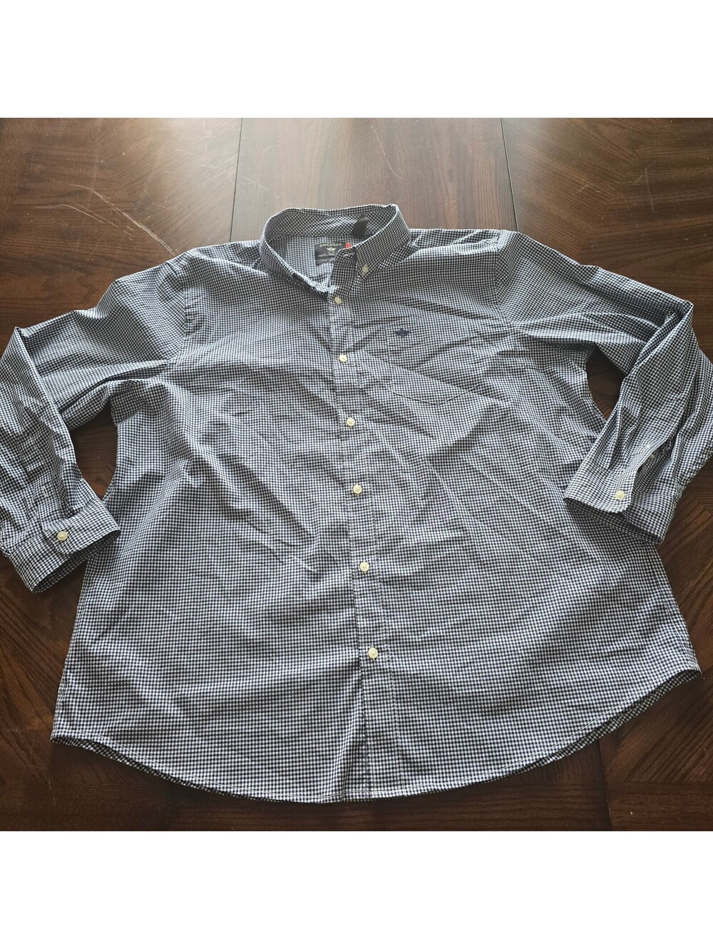 Dockers blue gingham button-up shirt